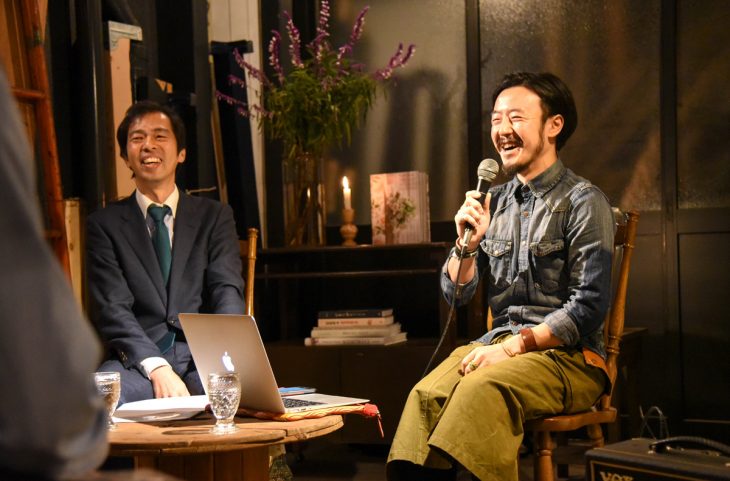 anima garage代表の福島慶太さん（右）と、メトロ設計の小林一雄さん